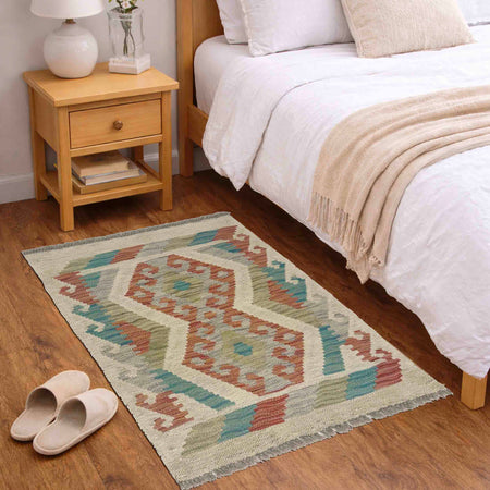Handmade Vegetable Kelim 1' 10" x 2' 7" (ft) - No. R38333