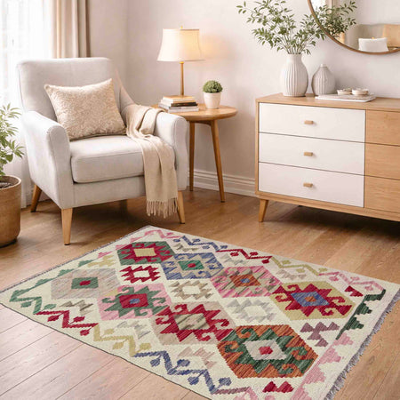 Handmade Vegetable Kelim 2' 7" x 4' 2" (ft) - No. R38335