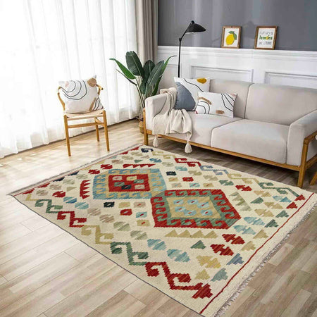 Handmade Vegetable Kilim 2' 6" x 4' 3" (ft) - No. R38336