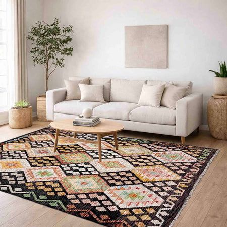 Handmade Vegetable Kilim 4' 9" x 6' 0" (ft) - No. R38349