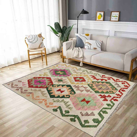 Handmade Vegetable Kilim 2' 7" x 4' 0" (ft) - No. R38356