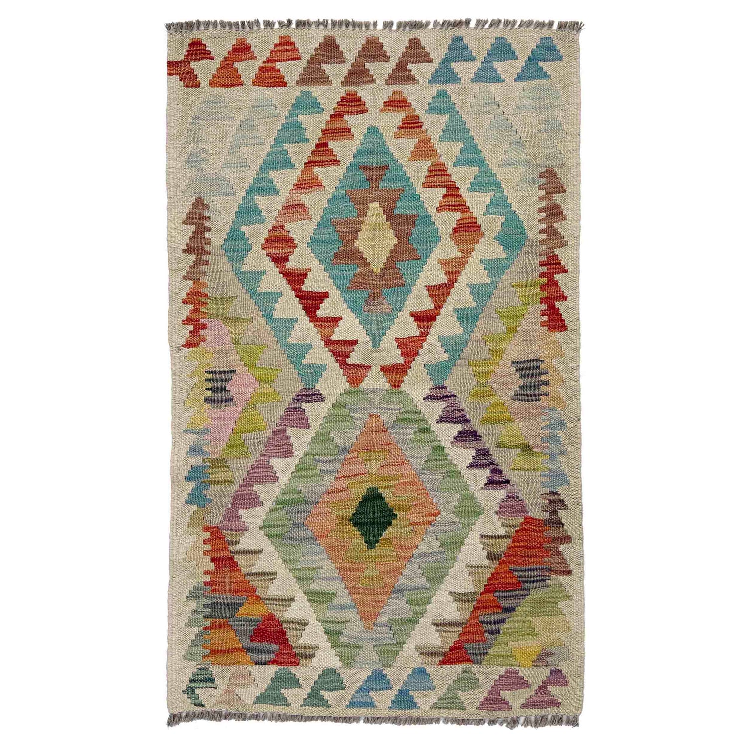 Handmade Vegetable Kilim 2' 0" x 3' 6" (ft) - No. R38357