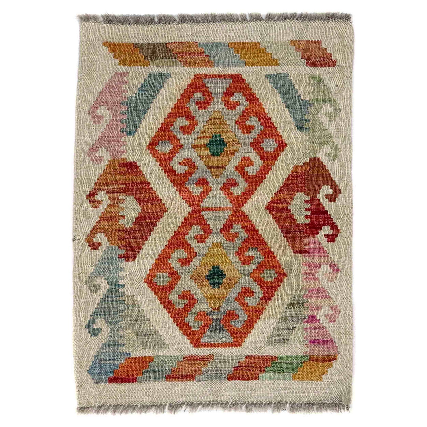 Handmade Vegetable Kelim 1' 10" x 2' 8" (ft) - No. R38358