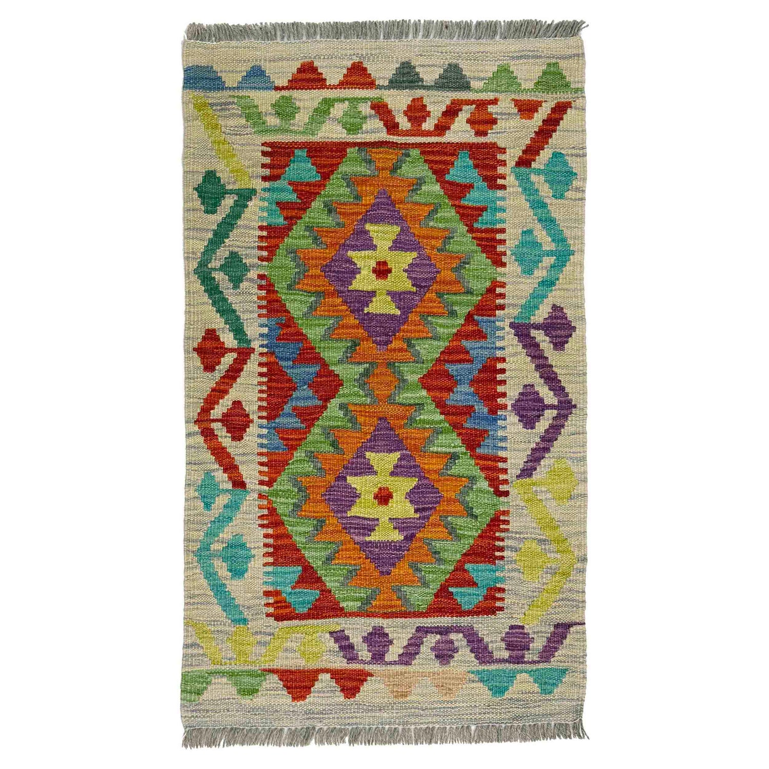 Handmade Vegetable Kilim 2' 0" x 3' 5" (ft) - No. R38373
