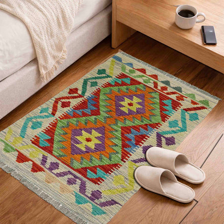 Handmade Vegetable Kilim 2' 0" x 3' 5" (ft) - No. R38373