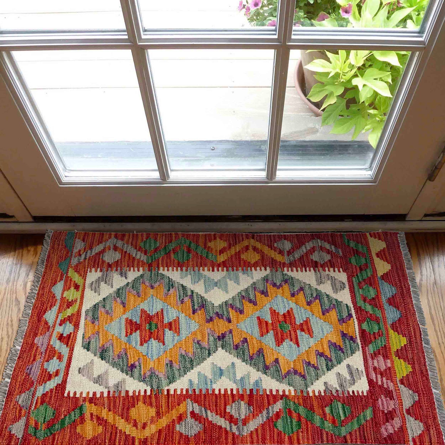Handmade Vegetable Kelim 2' 0" x 3' 6" (ft) - No. R38374