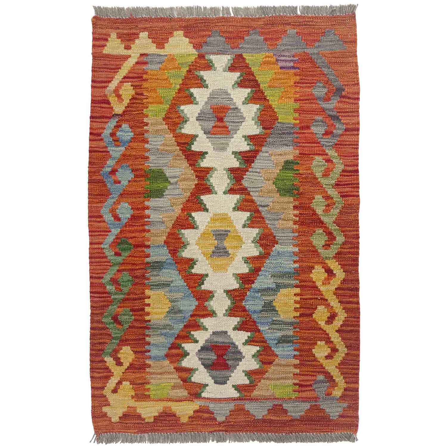 Handmade Vegetable Kilim 2' 0" x 3' 2" (ft) - No. R38379