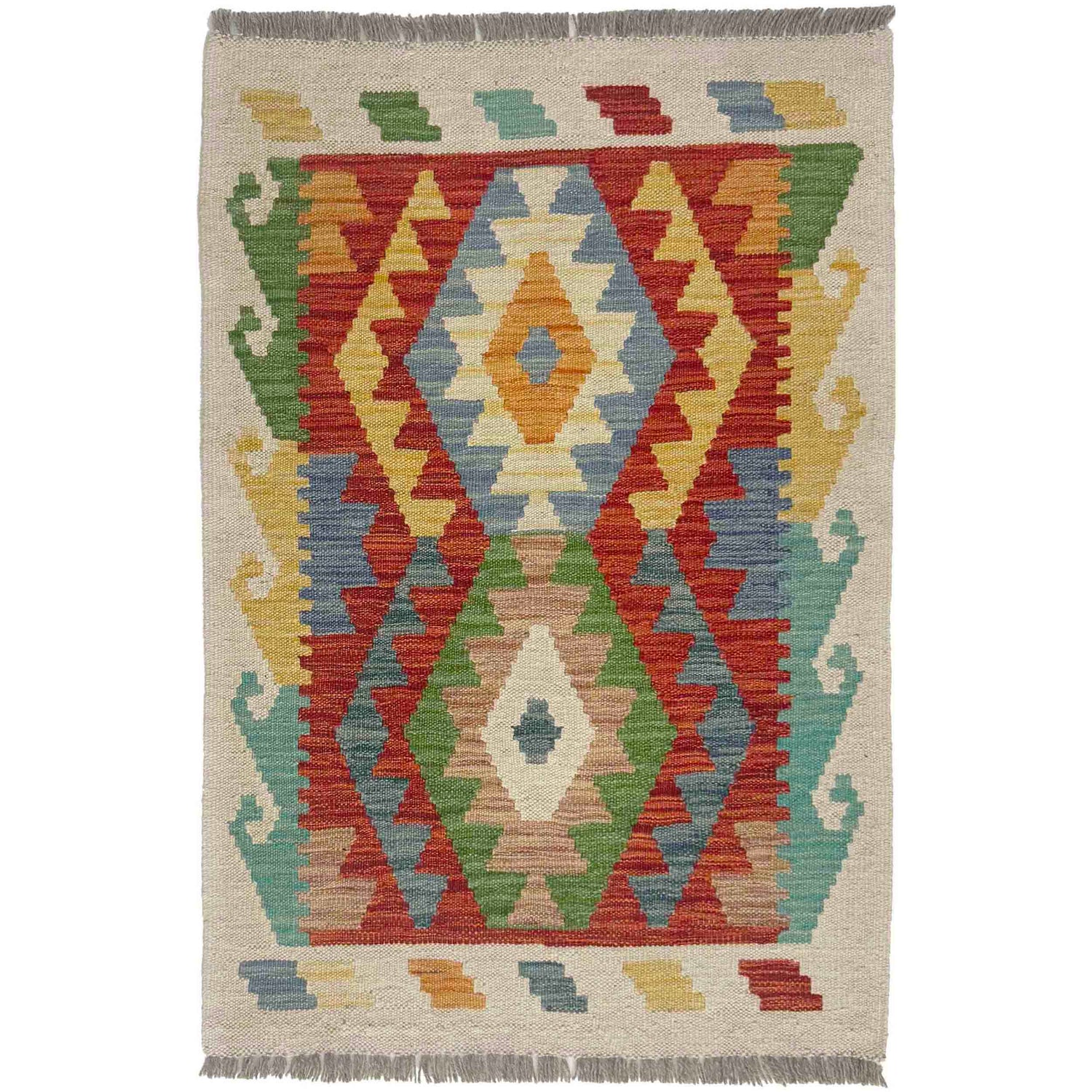 Handmade Vegetable Kelim 2' 0" x 3' 0" (ft) - No. R38382