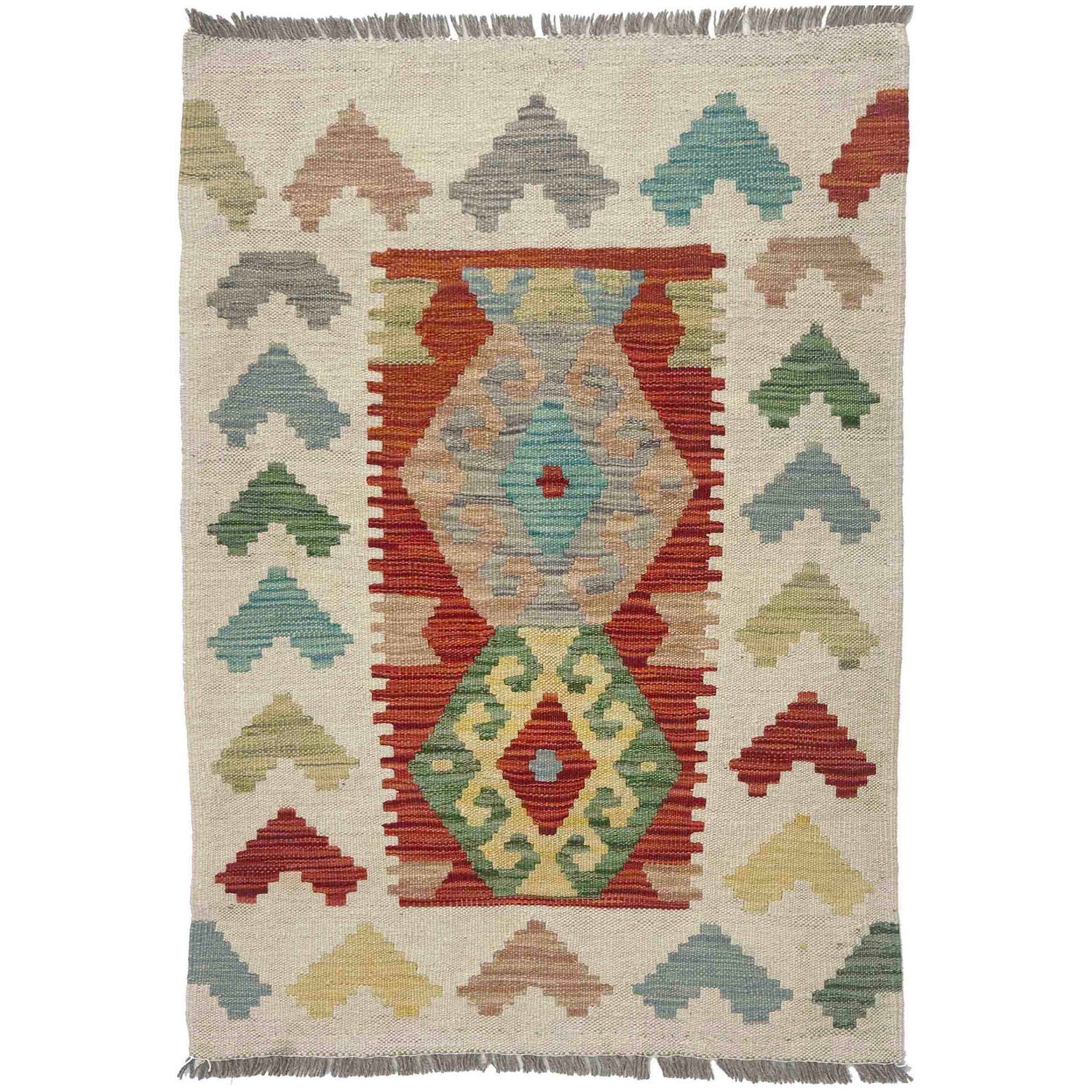 Handmade Vegetable Kilim 2' 2" x 3' 3" (ft) - No. R38392