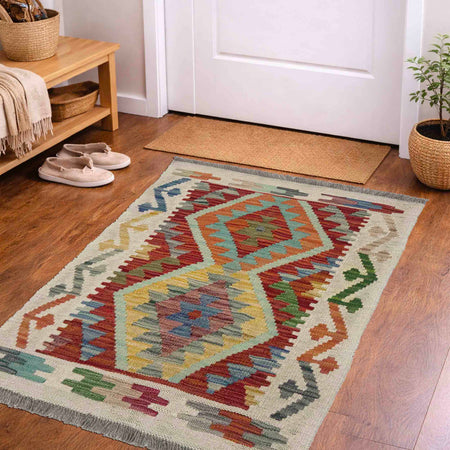Handmade Vegetable Kelim 2' 0" x 2' 11" (ft) - No. R38393