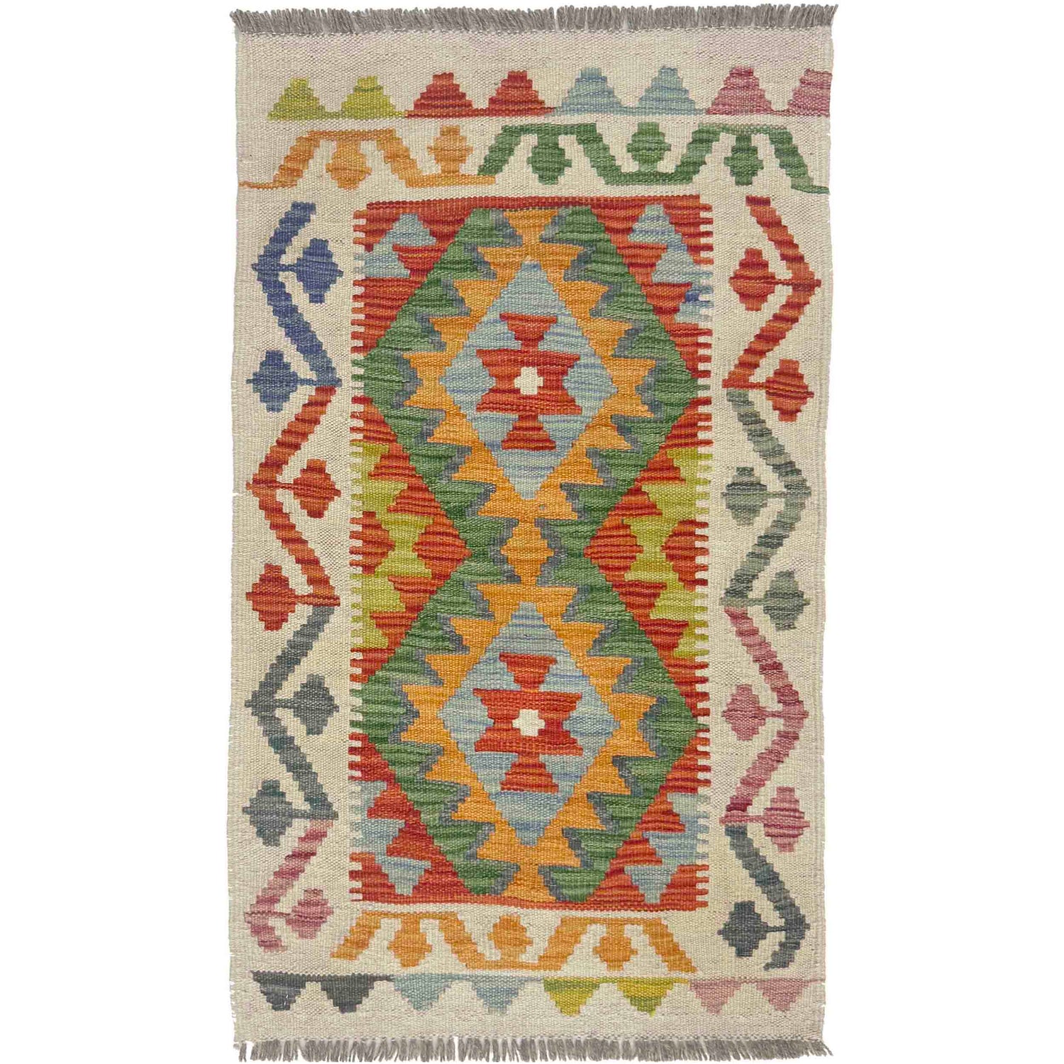 Handmade Vegetable Kilim 2' 0" x 3' 5" (ft) - No. R38394