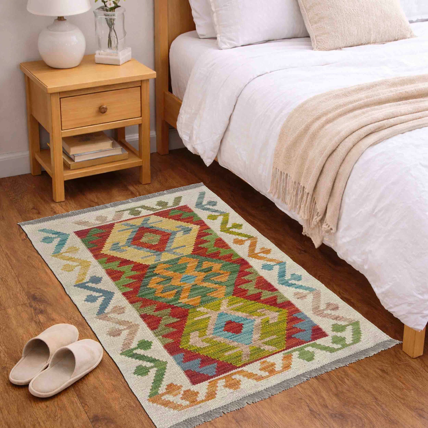 Handmade Vegetable Kelim 1' 10" x 3' 2" (ft) - No. R38396