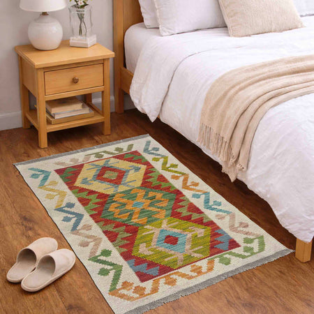 Handmade Vegetable Kelim 1' 10" x 3' 2" (ft) - No. R38396