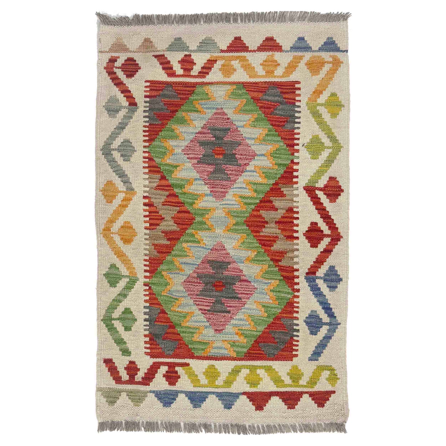 Handmade Vegetable Kilim 2' 0" x 3' 3" (ft) - No. R38417