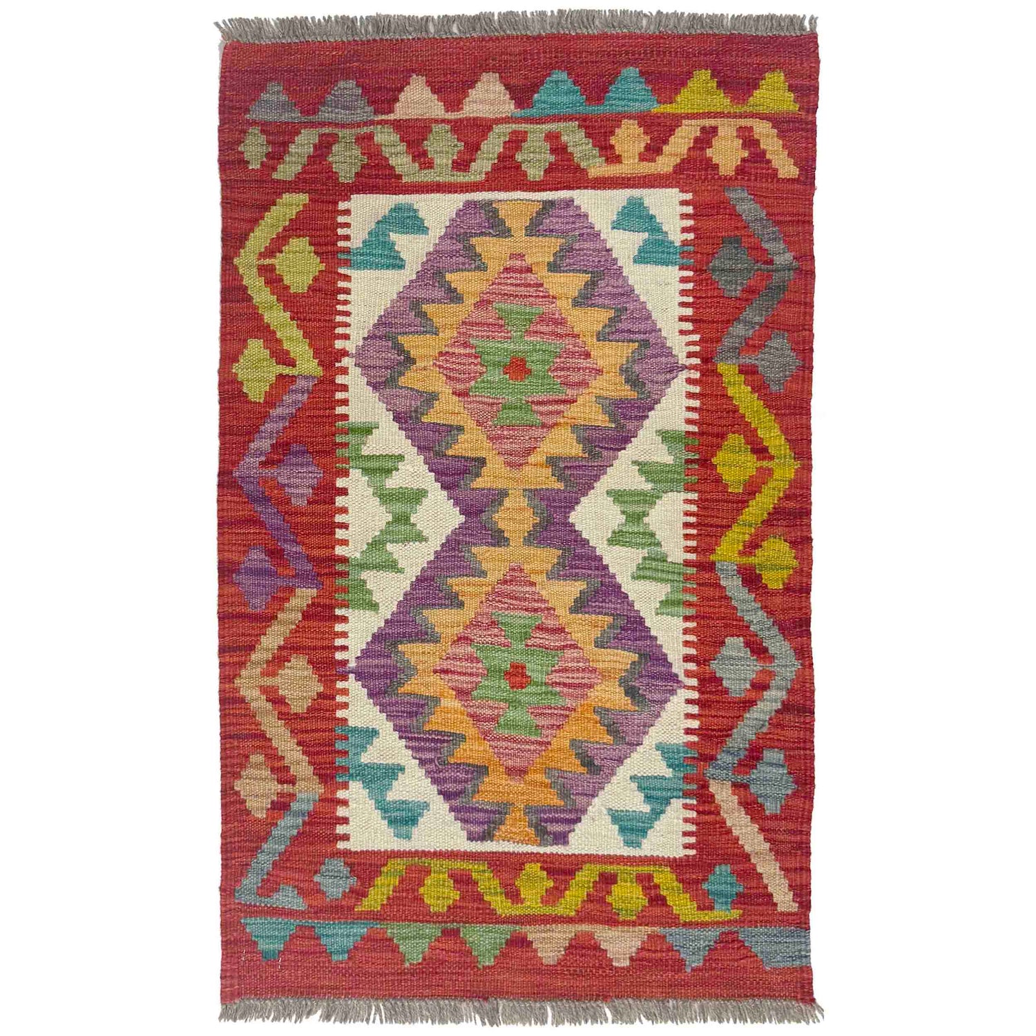 Handmade Vegetable Kelim 2' 0" x 3' 5" (ft) - No. R38418