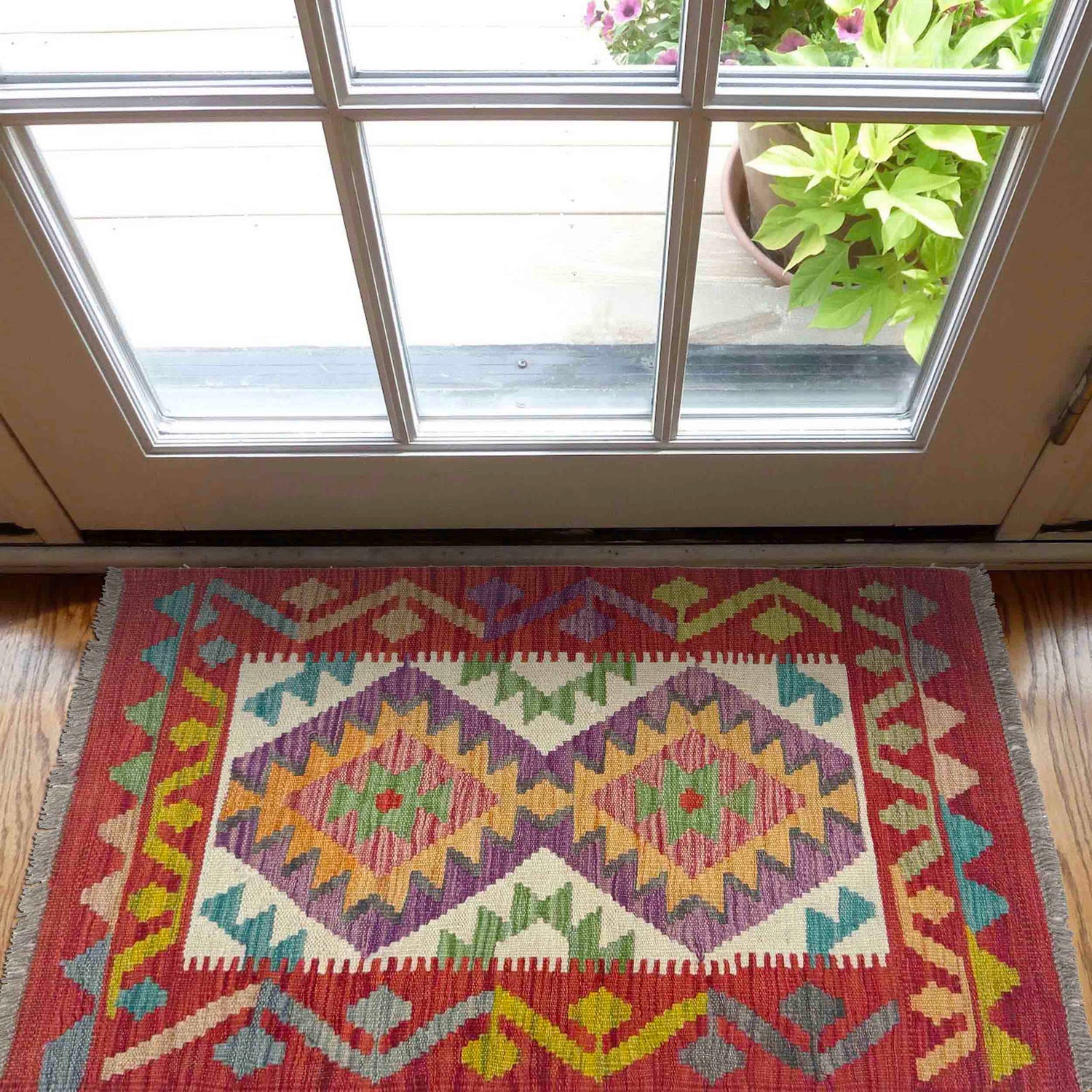 Handmade Vegetable Kelim 2' 0" x 3' 5" (ft) - No. R38418