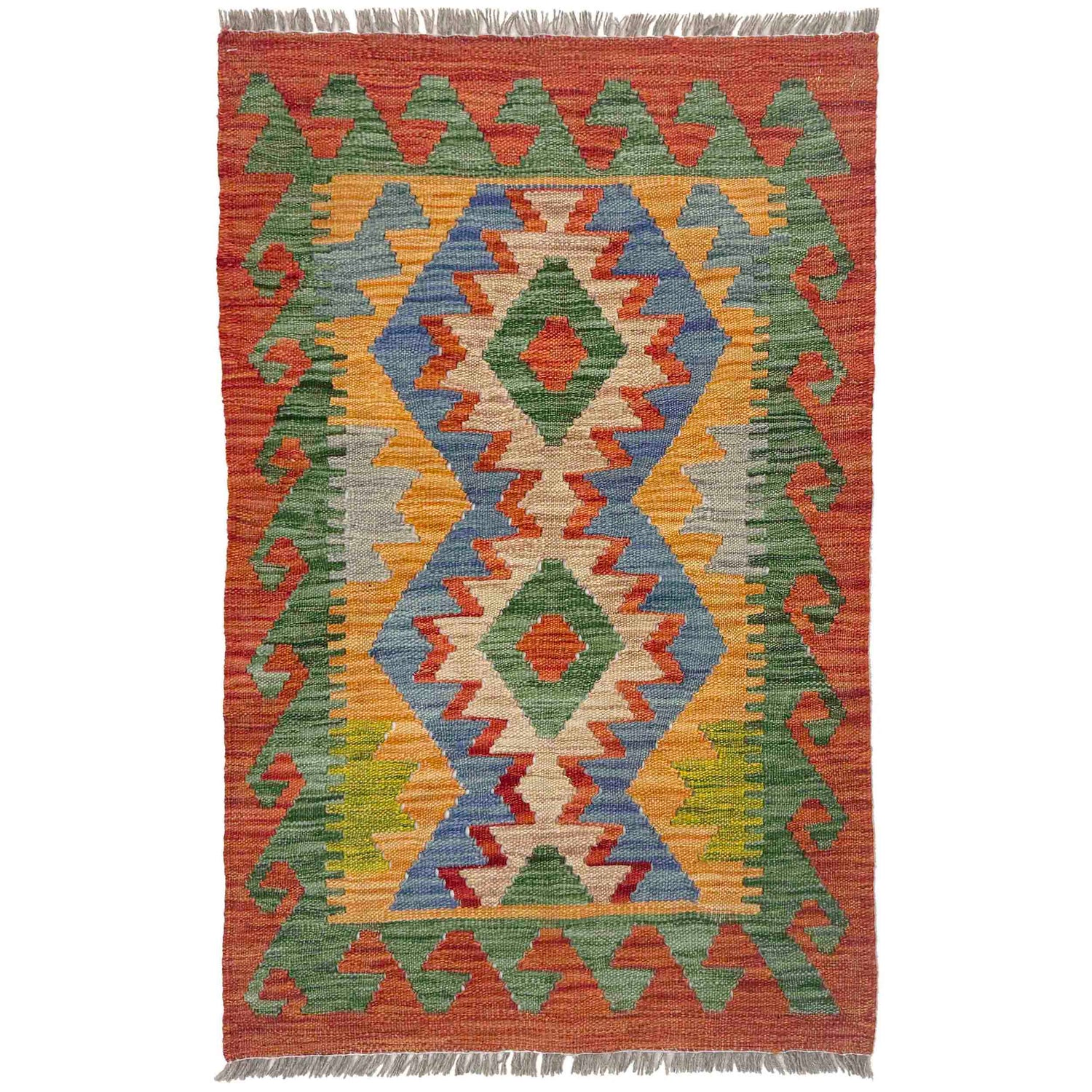 Handmade Vegetable Kilim 2' 0" x 3' 3" (ft) - No. R38423