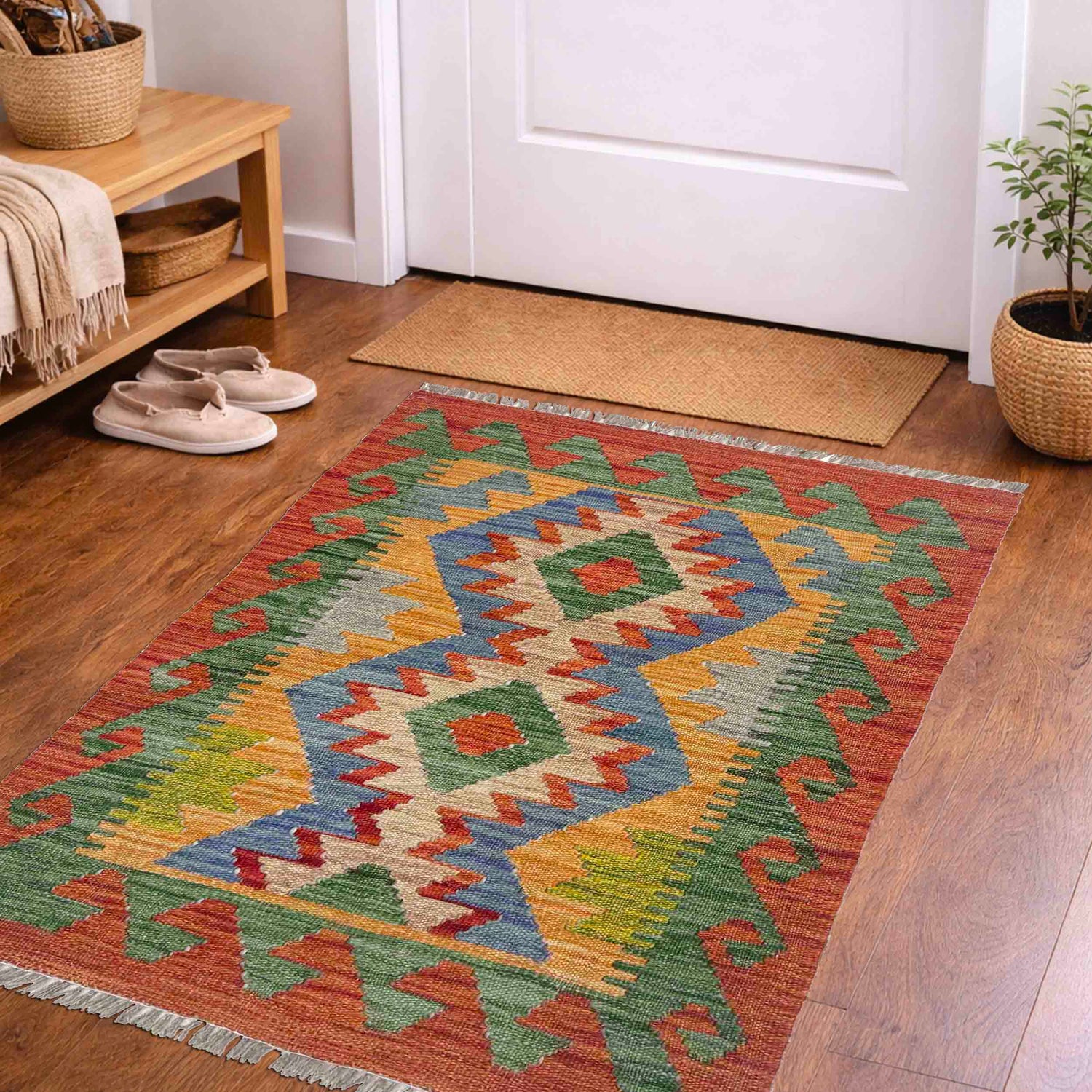 Handmade Vegetable Kilim 2' 0" x 3' 3" (ft) - No. R38423