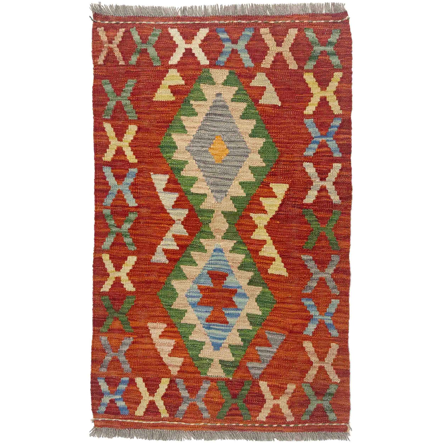 Handmade Vegetable Kilim 2' 0" x 3' 4" (ft) - No. R38438