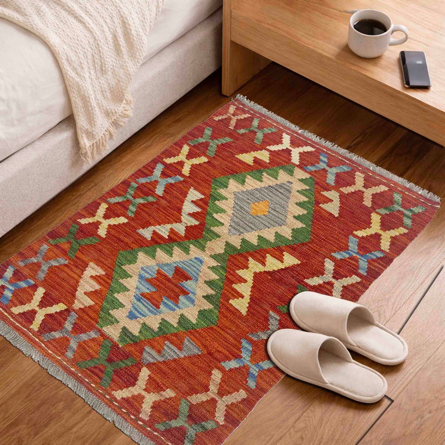 Handmade Vegetable Kilim 2' 0" x 3' 4" (ft) - No. R38438