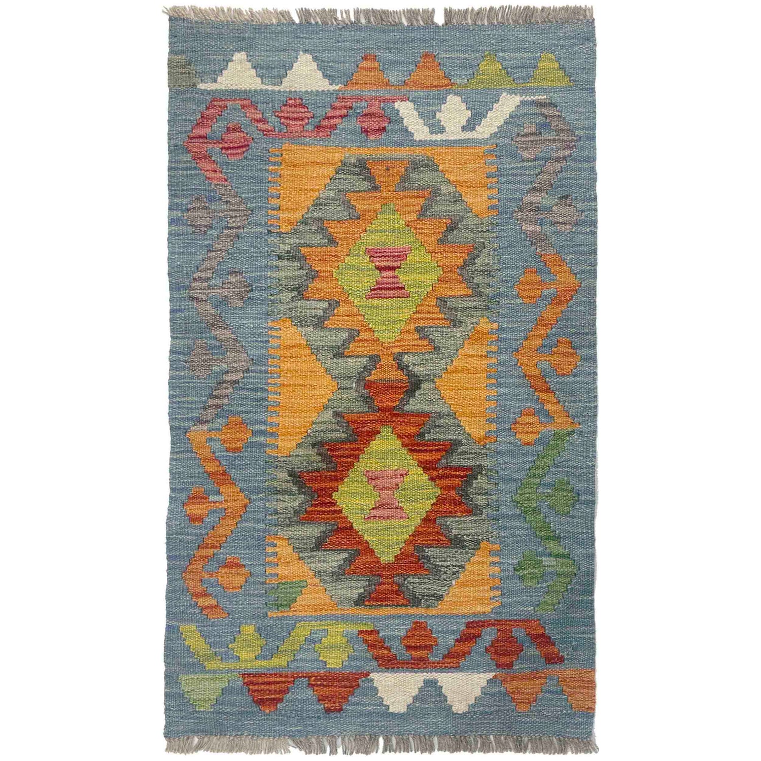 Handmade Vegetable Kelim 2' 1" x 3' 5" (ft) - No. R38442