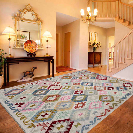 Handmade Vegetable Kelim 6' 0" x 8' 2" (ft) - No. R38453