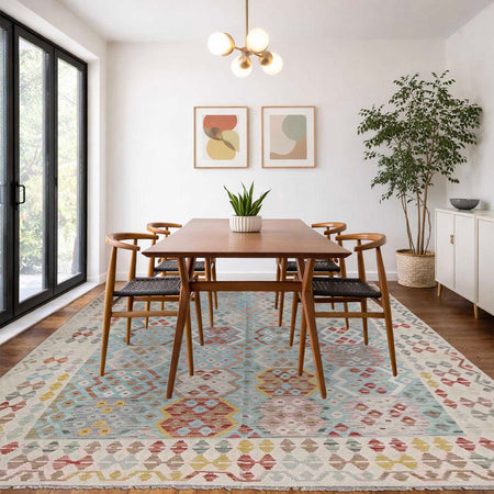 Handmade Vegetable Kelim 6' 8" x 9' 8" (ft) - No. R38619