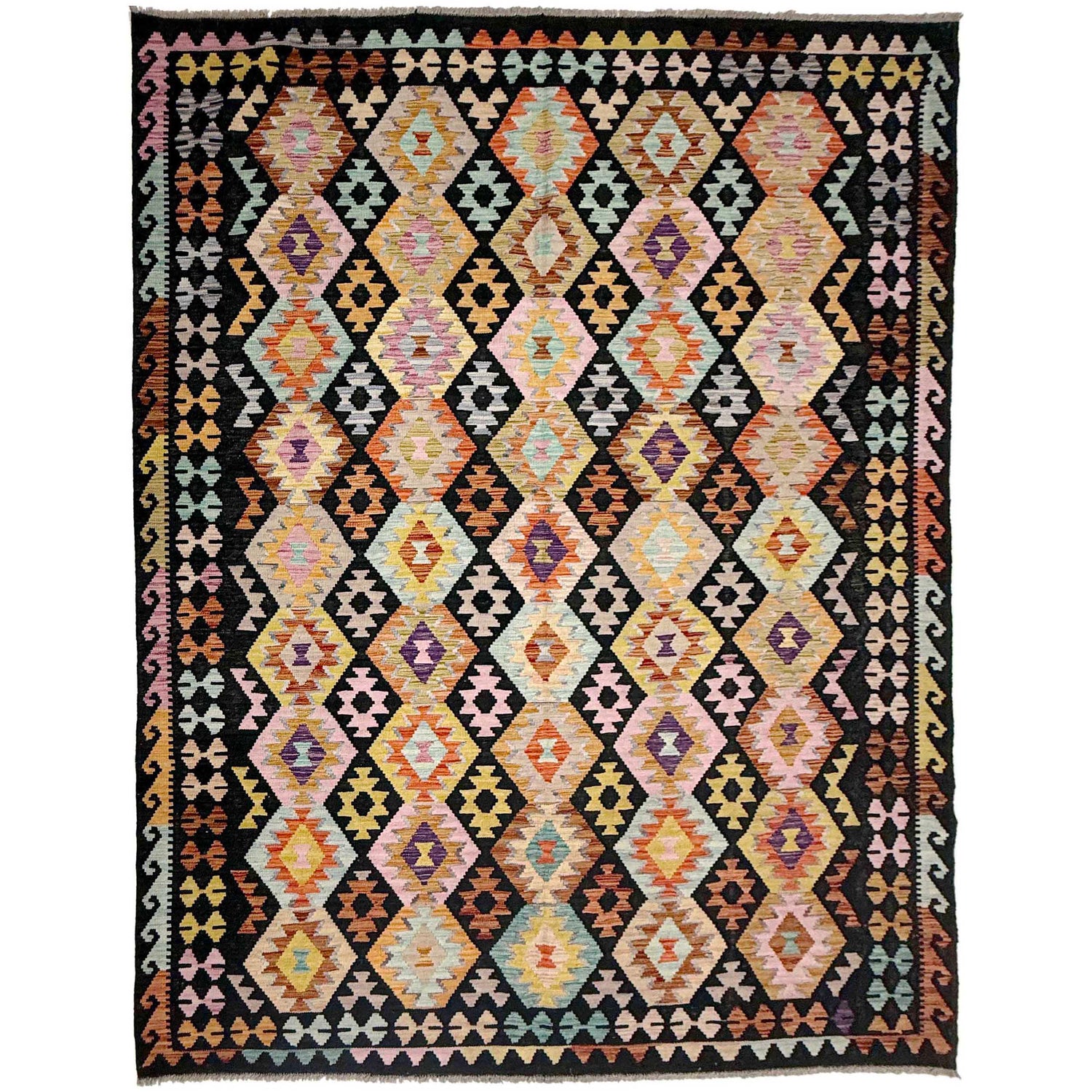 Handmade Vegetable Kilim 6' 7" x 9' 6" (ft) - No. R38623