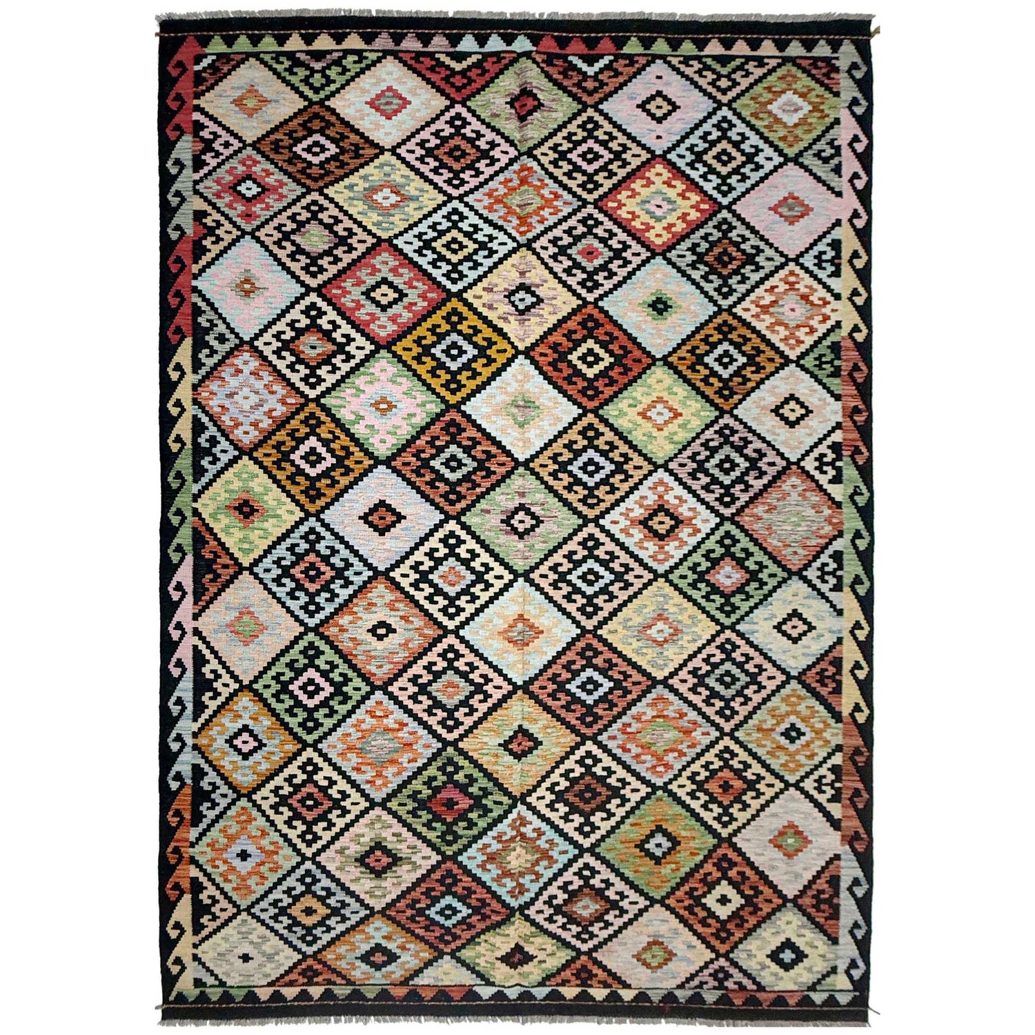 Handmade Vegetable Kelim 6' 6" x 10' 0" (ft) - No. R38624