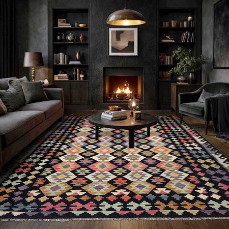 Handmade Vegetable Kelim 6' 6" x 9' 9" (ft) - No. R38631