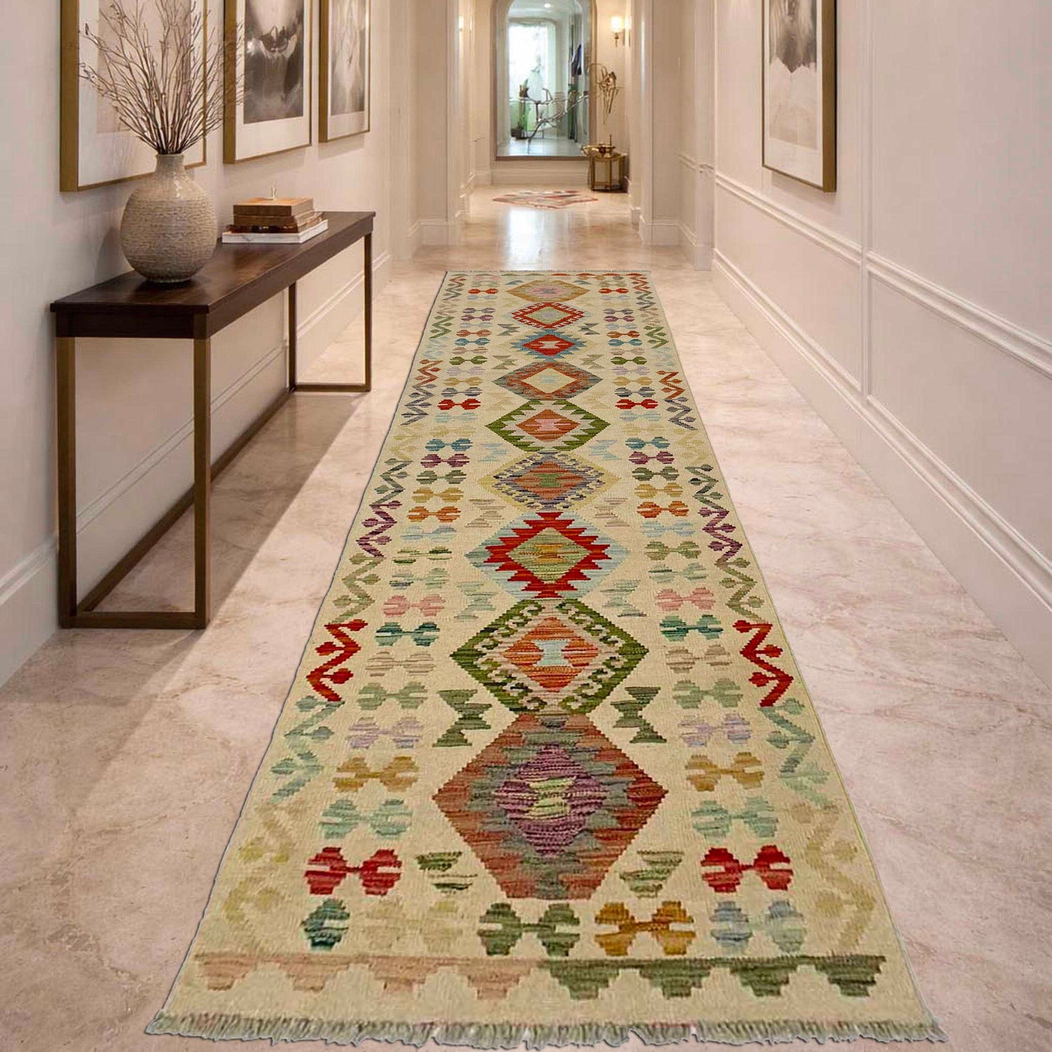 Vegetable Kilim Runner 2' 7" x 9' 9" (ft) - No. R38655