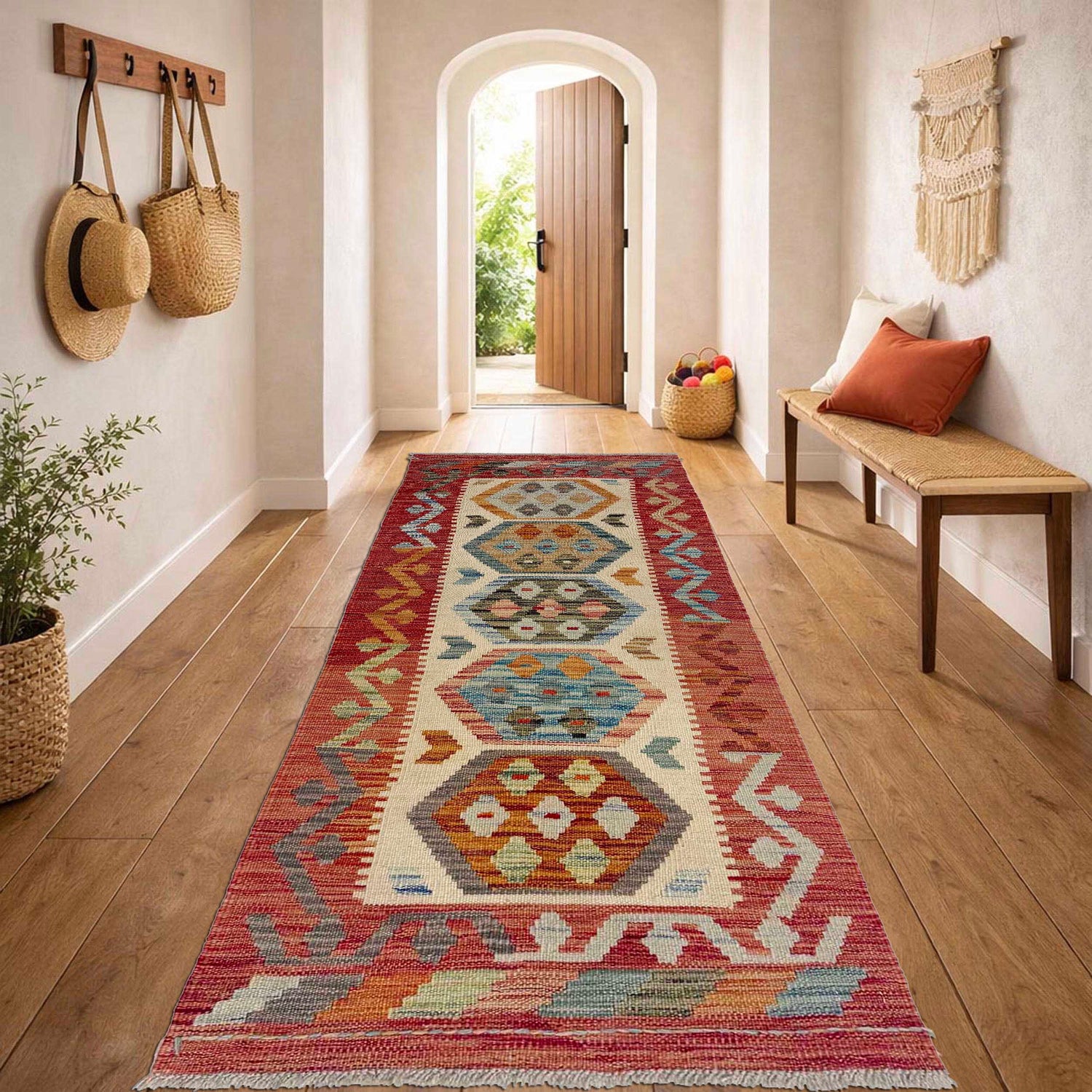 Vegetable Kilim Runner 2' 0" x 5' 10" (ft)- No. R38657