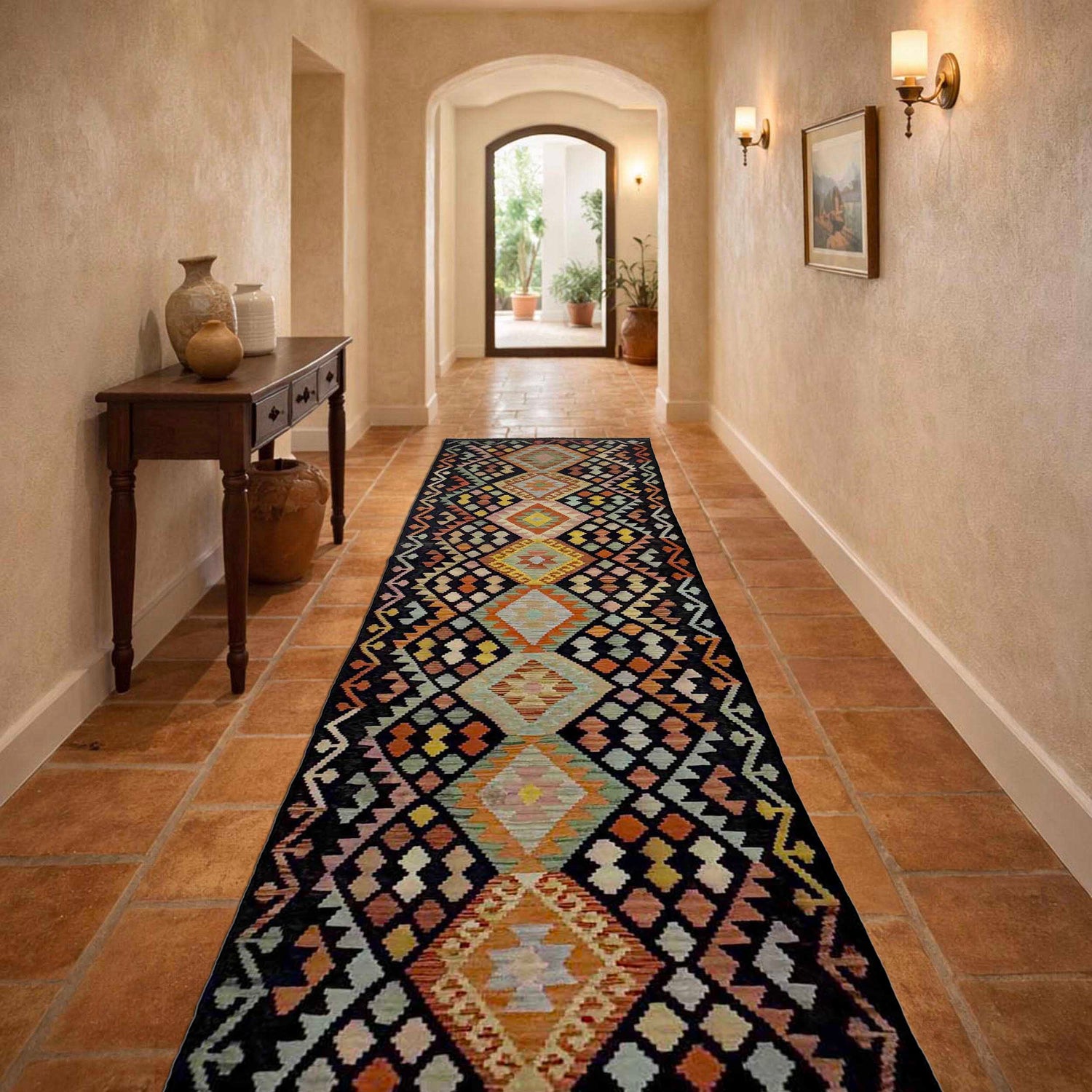 Vegetable Kilim Runner 2' 11" x 15' 10" (ft) - No. R38658