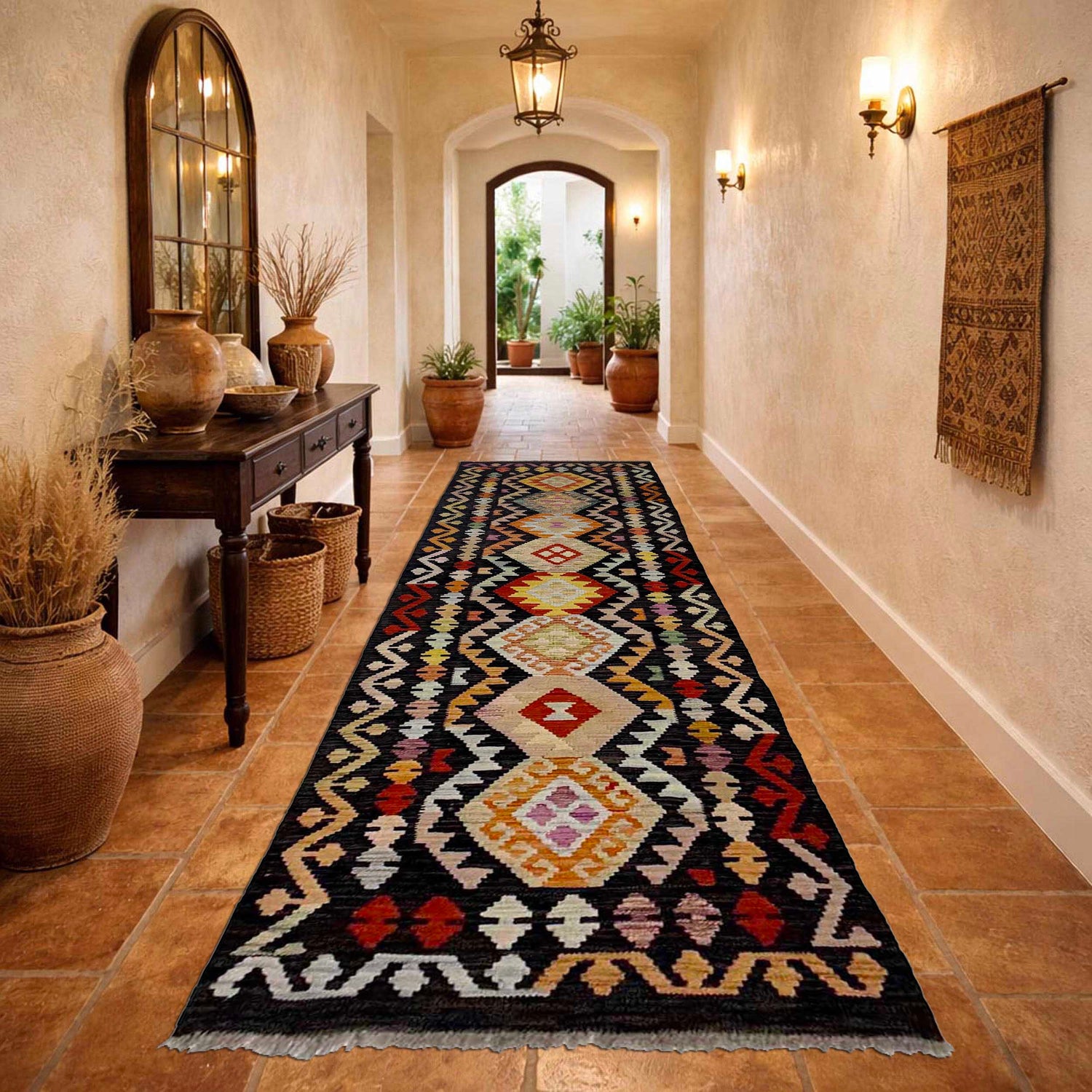 Vegetable Kelim Runner 2' 7" x 9' 10" (ft) - No. R38659