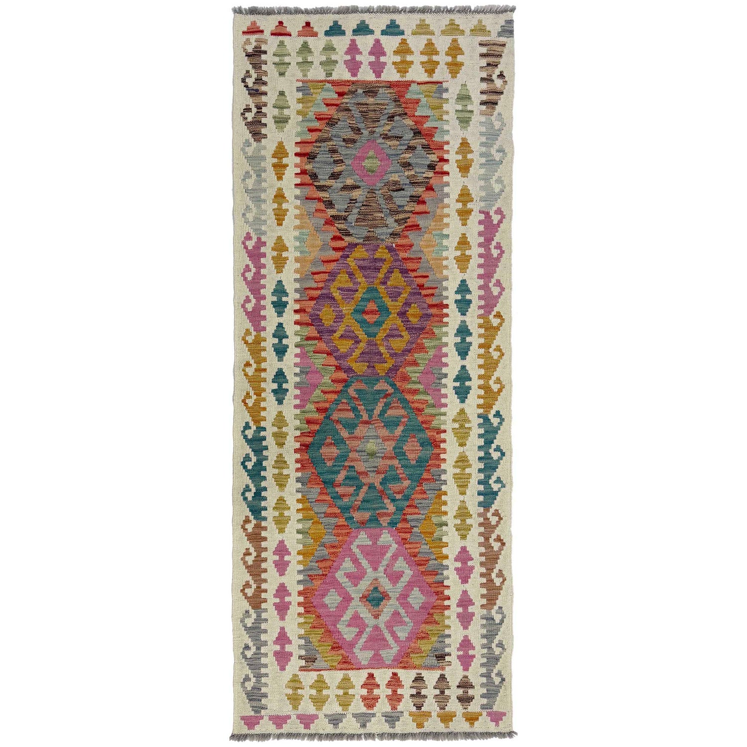 Vegetable Kelim Runner 2' 6" x 6' 9" (ft)- No. R38661