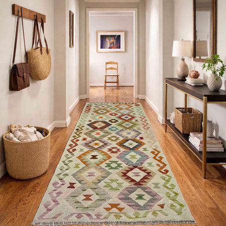 Vegetable Kilim Runner 2' 7" x 7' 9" (ft) - No. R38663