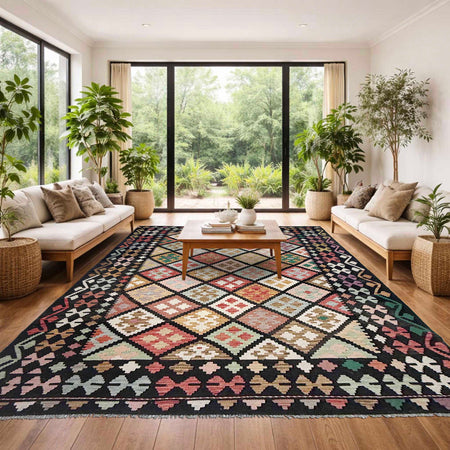 Handmade Vegetable Kilim 6' 7" x 9' 8" (ft) - No. R38666