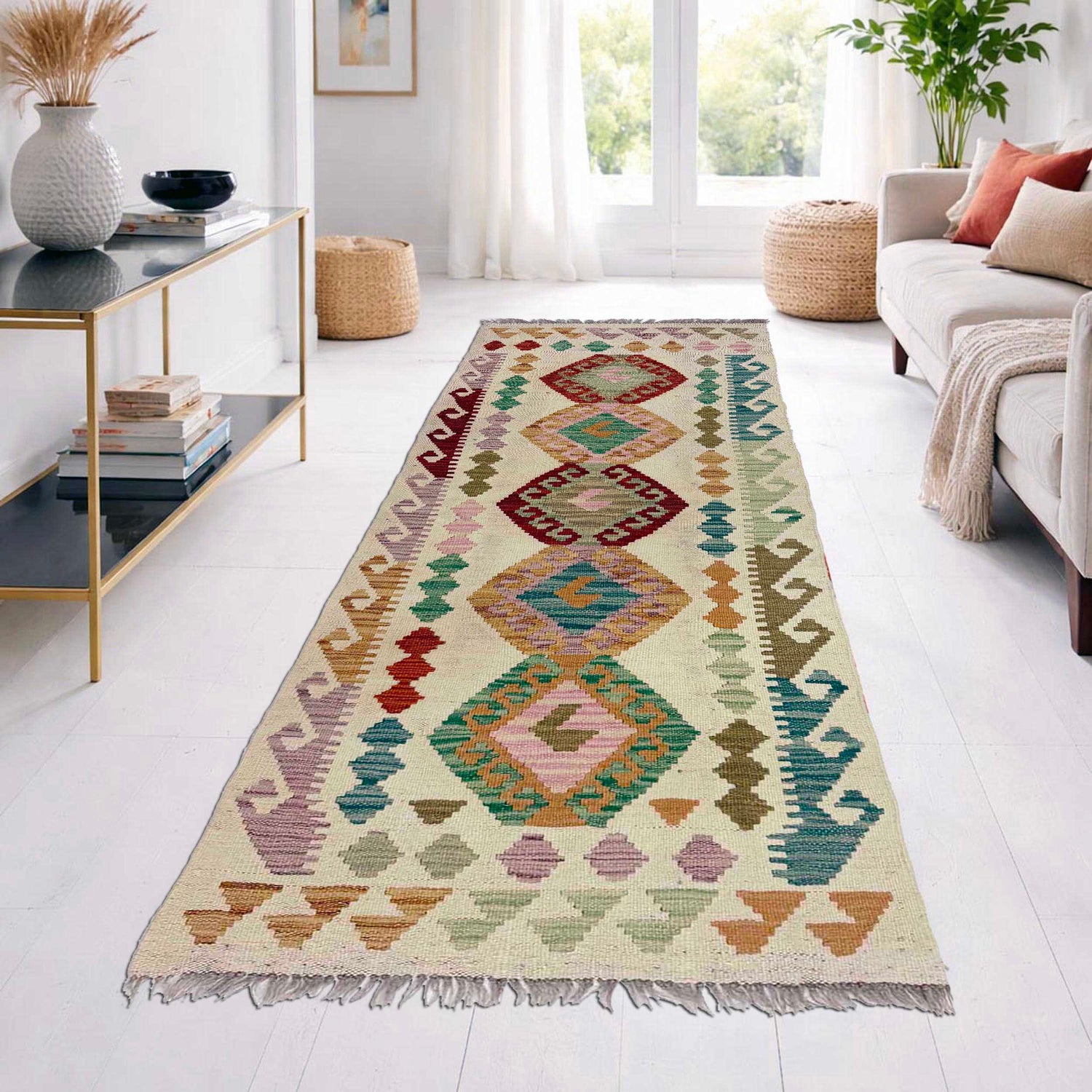 Vegetable Kilim Runner 2' 2" x 6' 4" (ft)- No. R38672