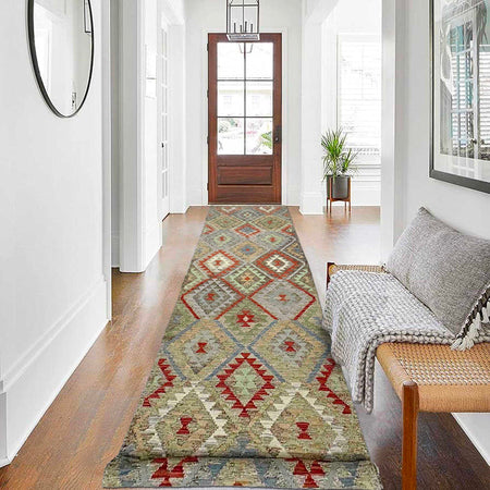 Vegetable Kilim Runner 2' 9" x 13' 1" (ft) - No. R38673