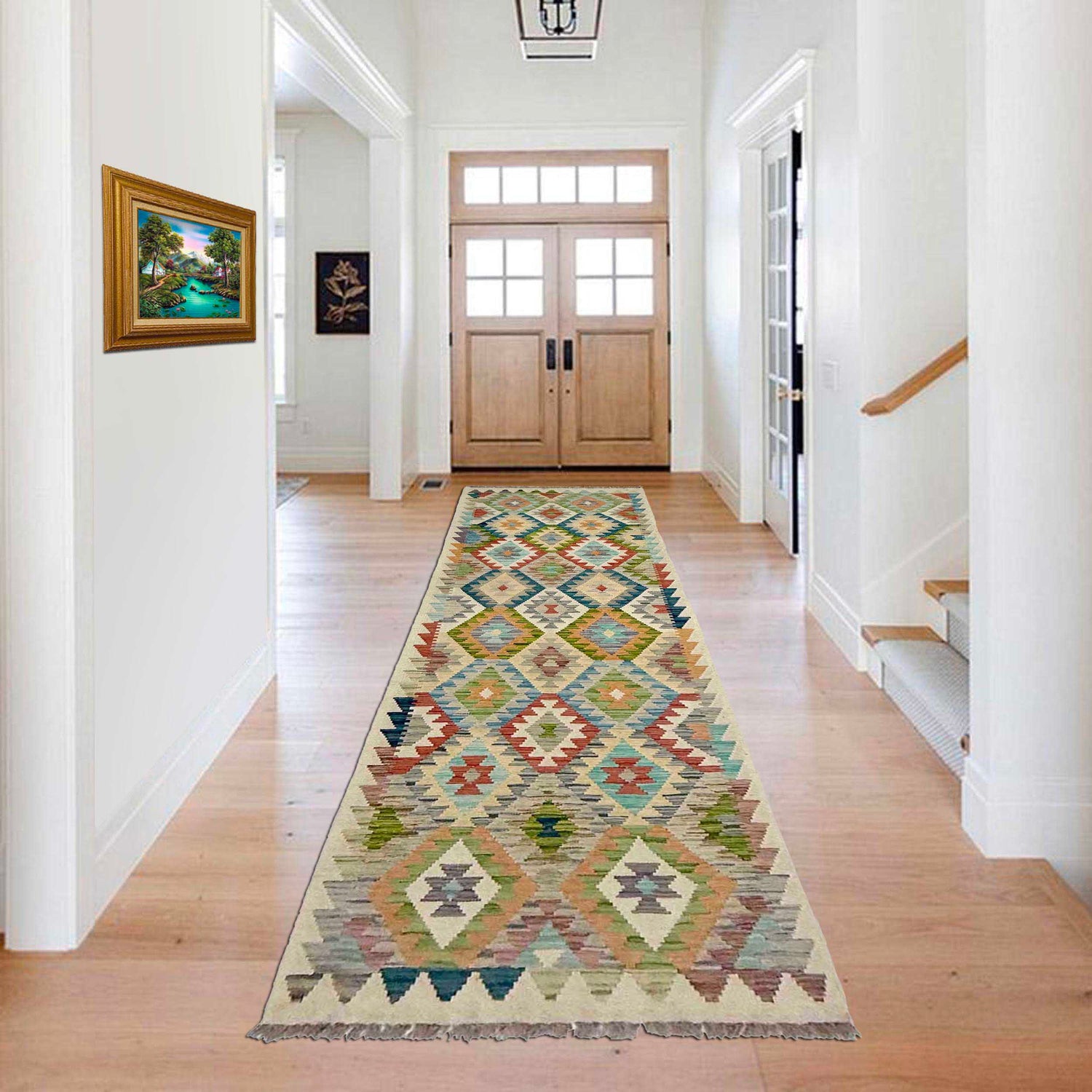 Vegetable Kilim Runner 2' 7" x 9' 11" (ft) - No. R38675