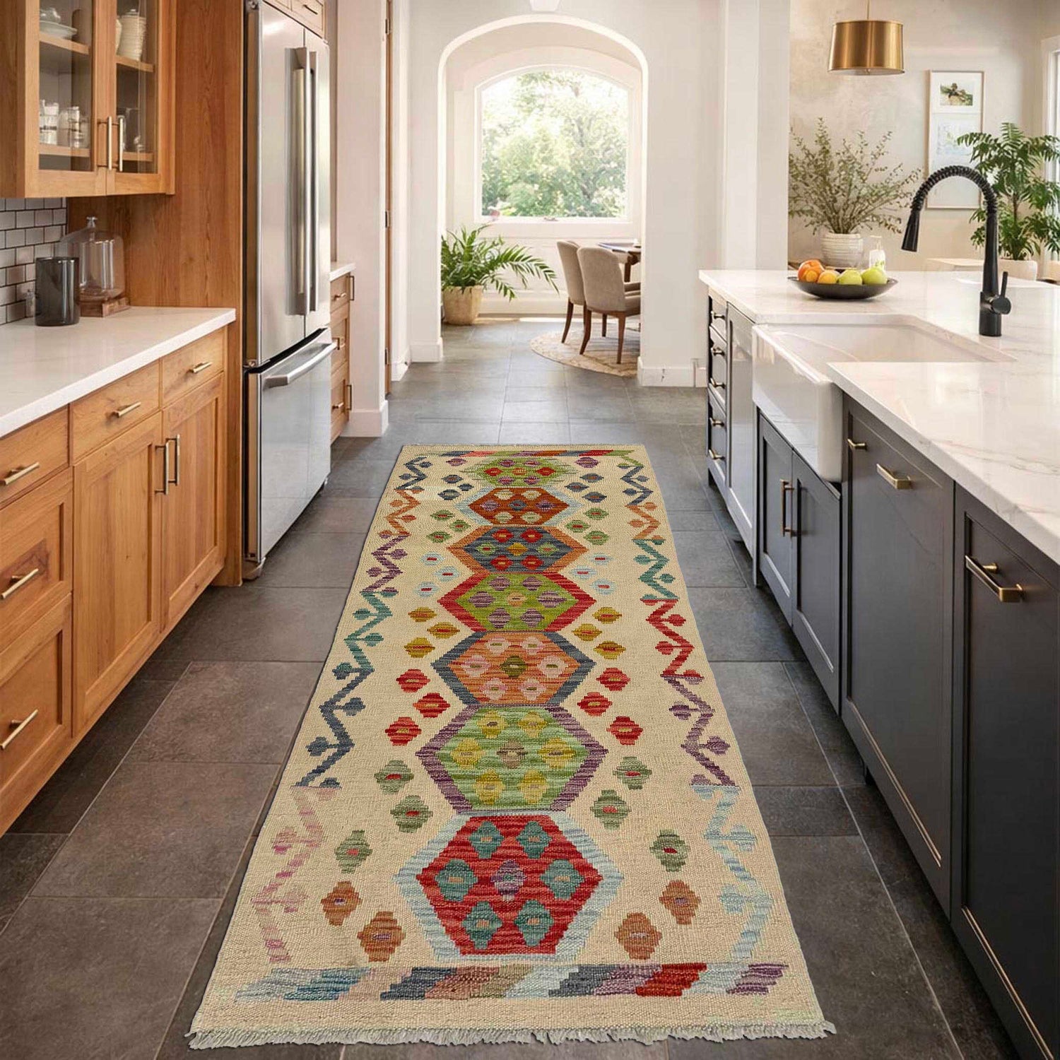 Vegetable Kilim Runner 2' 2" x 5' 9" (ft)- No. R38682