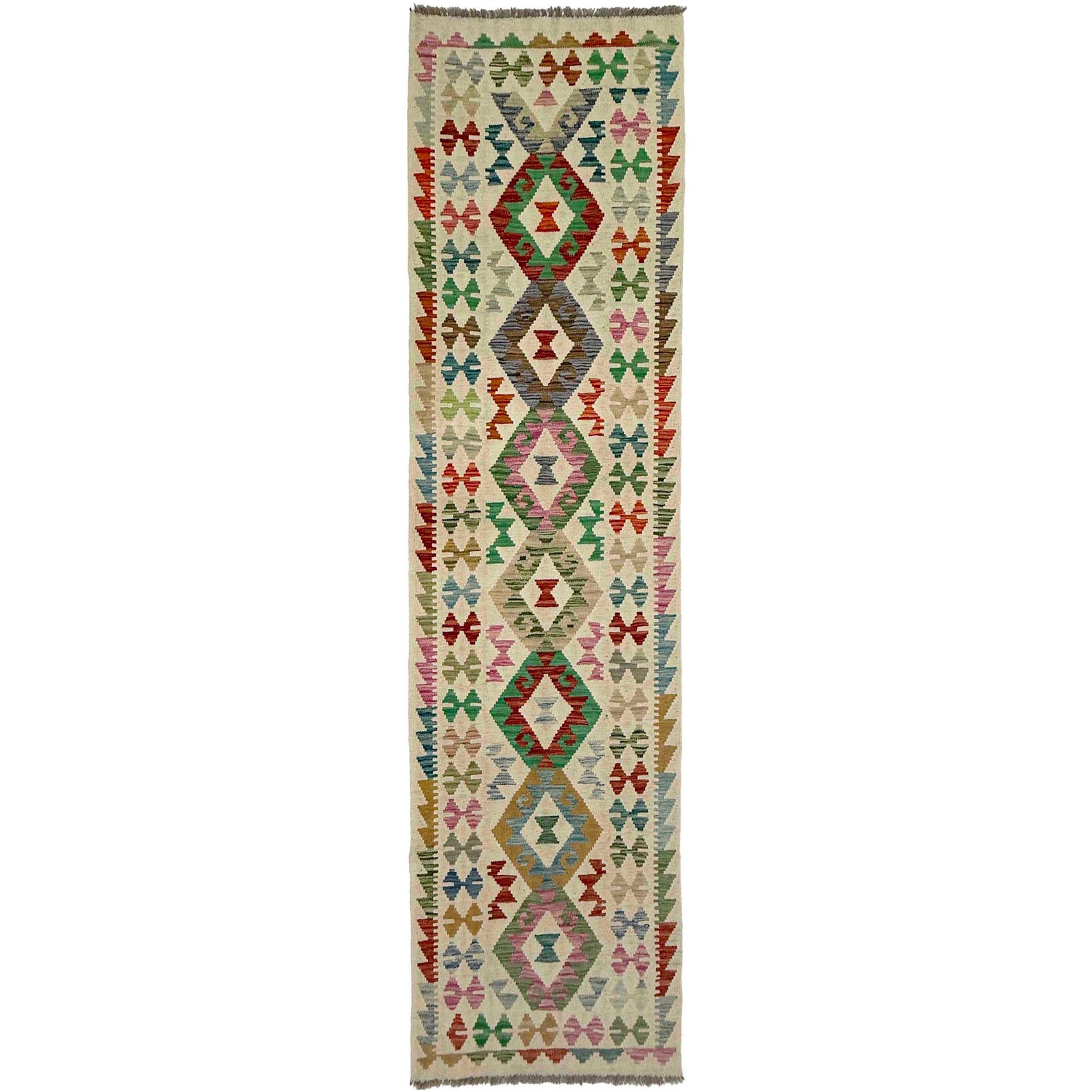 Vegetable Kelim Runner 2' 7" x 9' 9" (ft) - No. R38686