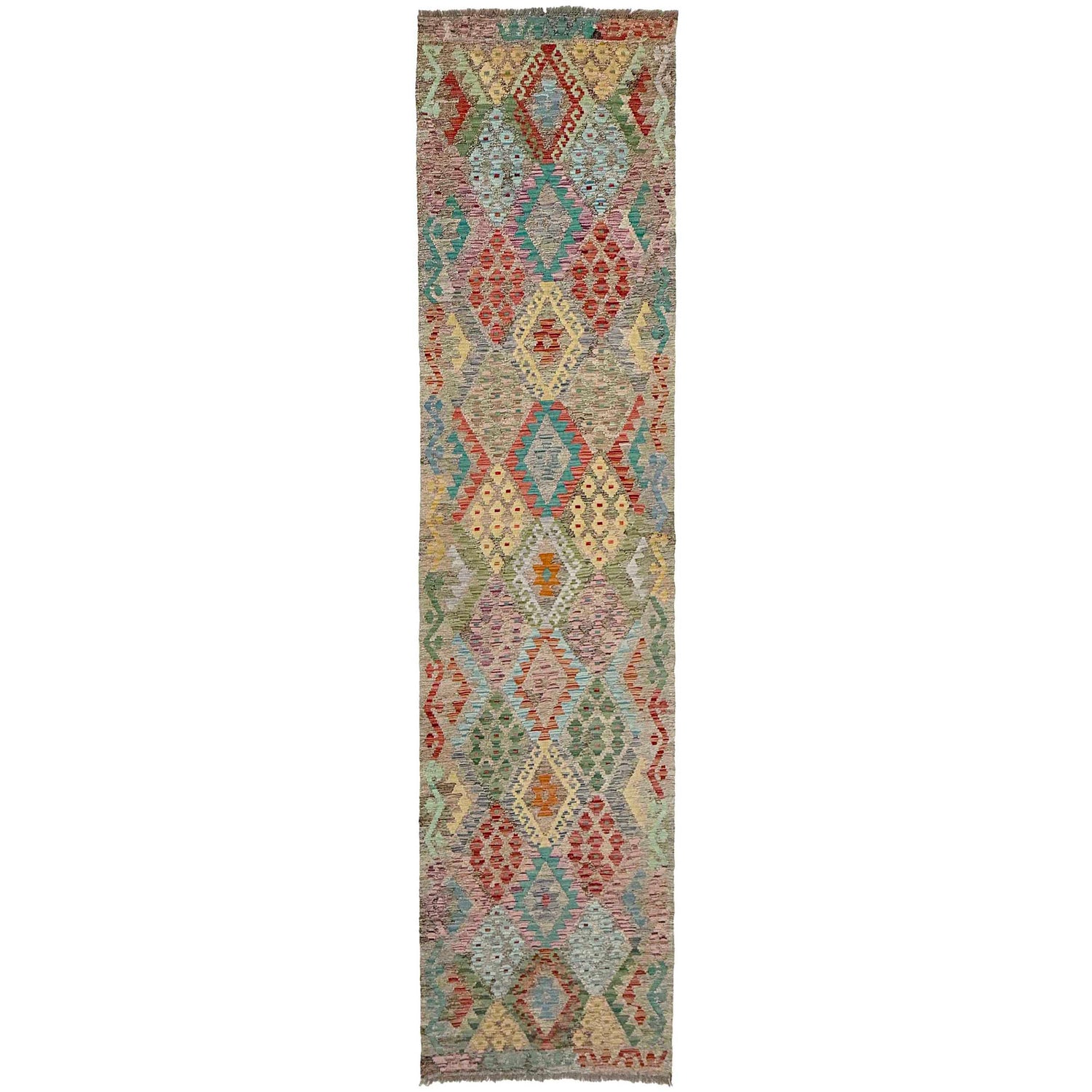 Vegetable Kelim Runner 3' 0" x 13' 0" (ft) - No. R38687
