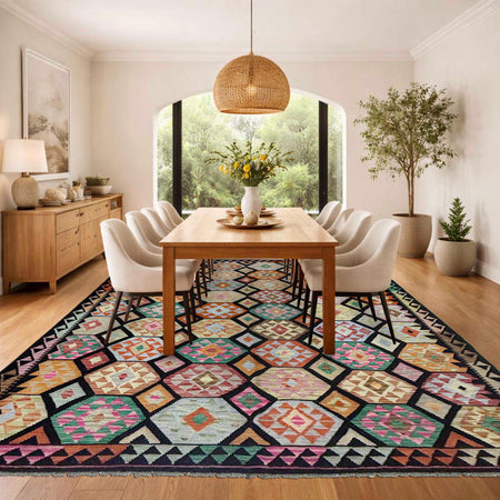 Handmade Vegetable Kelim 6' 7" x 9' 11" (ft) - No. R38691