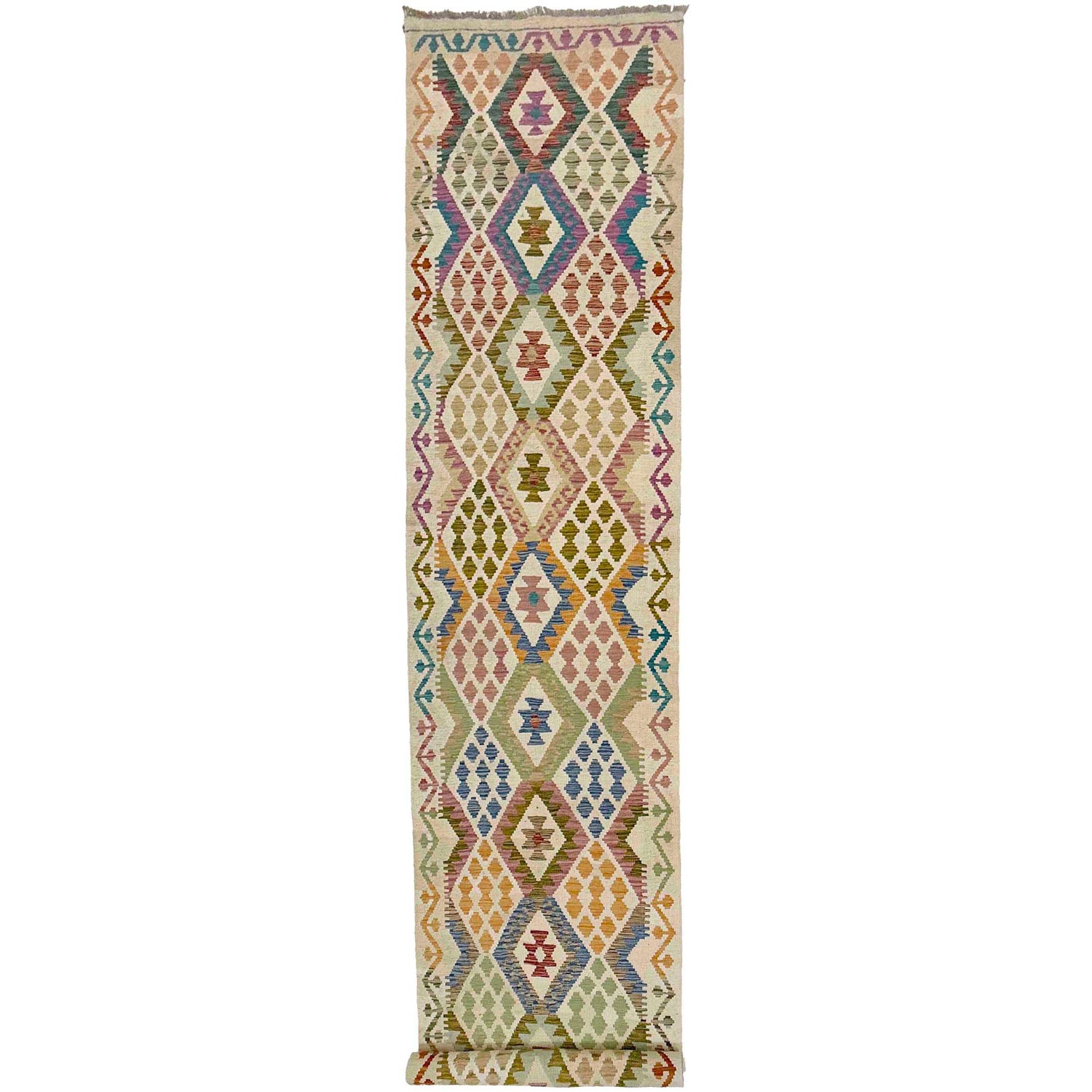 Vegetable Kelim Runner 2' 10" x 16' 2" (ft) - No. R38697
