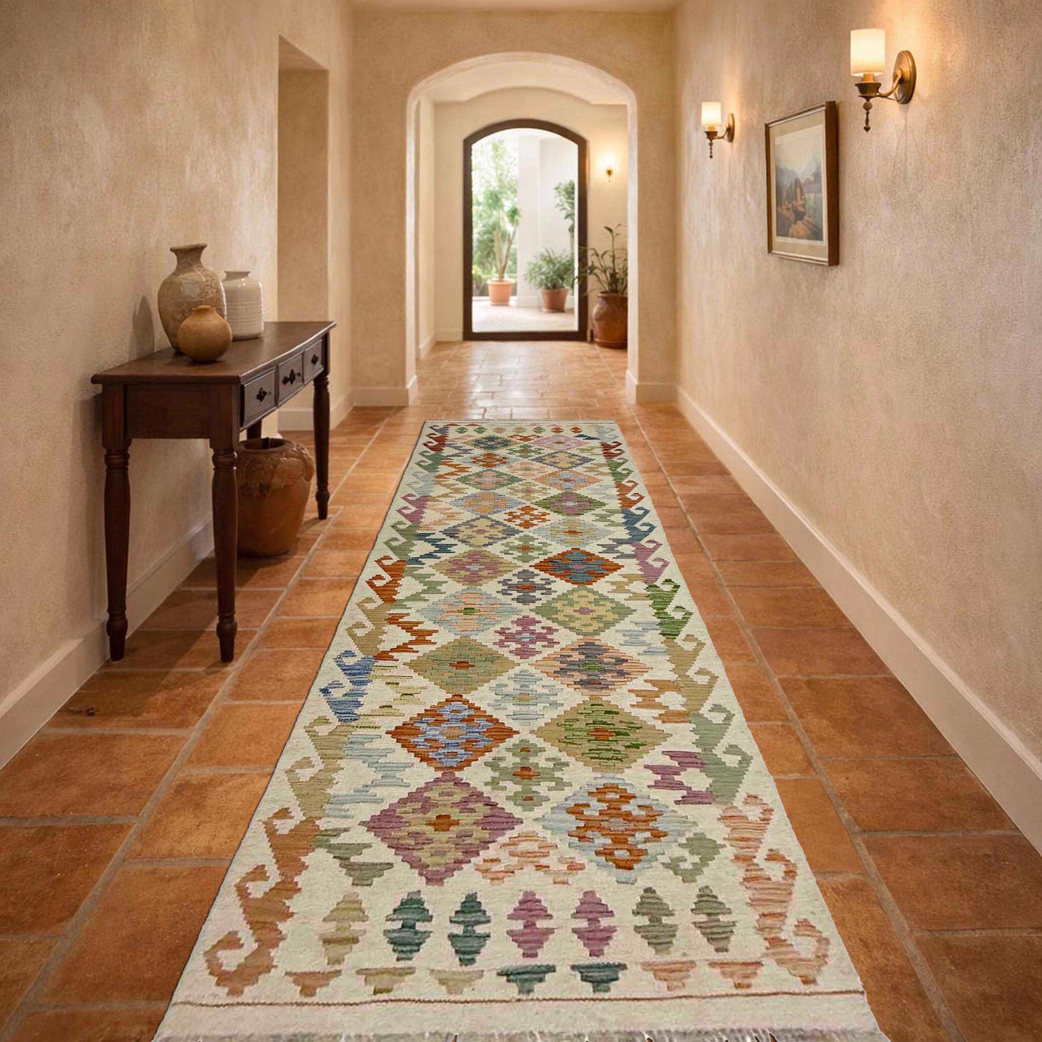 Vegetable Kelim Runner 2' 10" x 9' 4" (ft) - No. R38704