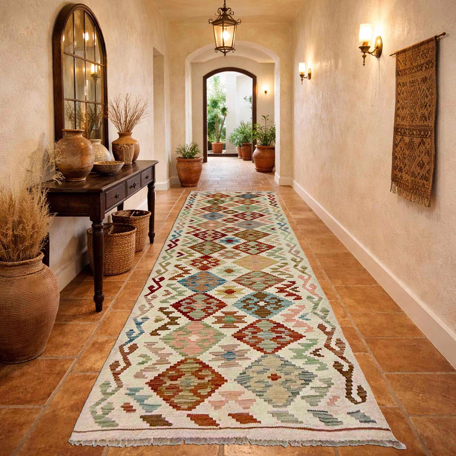 Vegetable Kilim Runner 2' 10" x 9' 5" (ft) - No. R38705