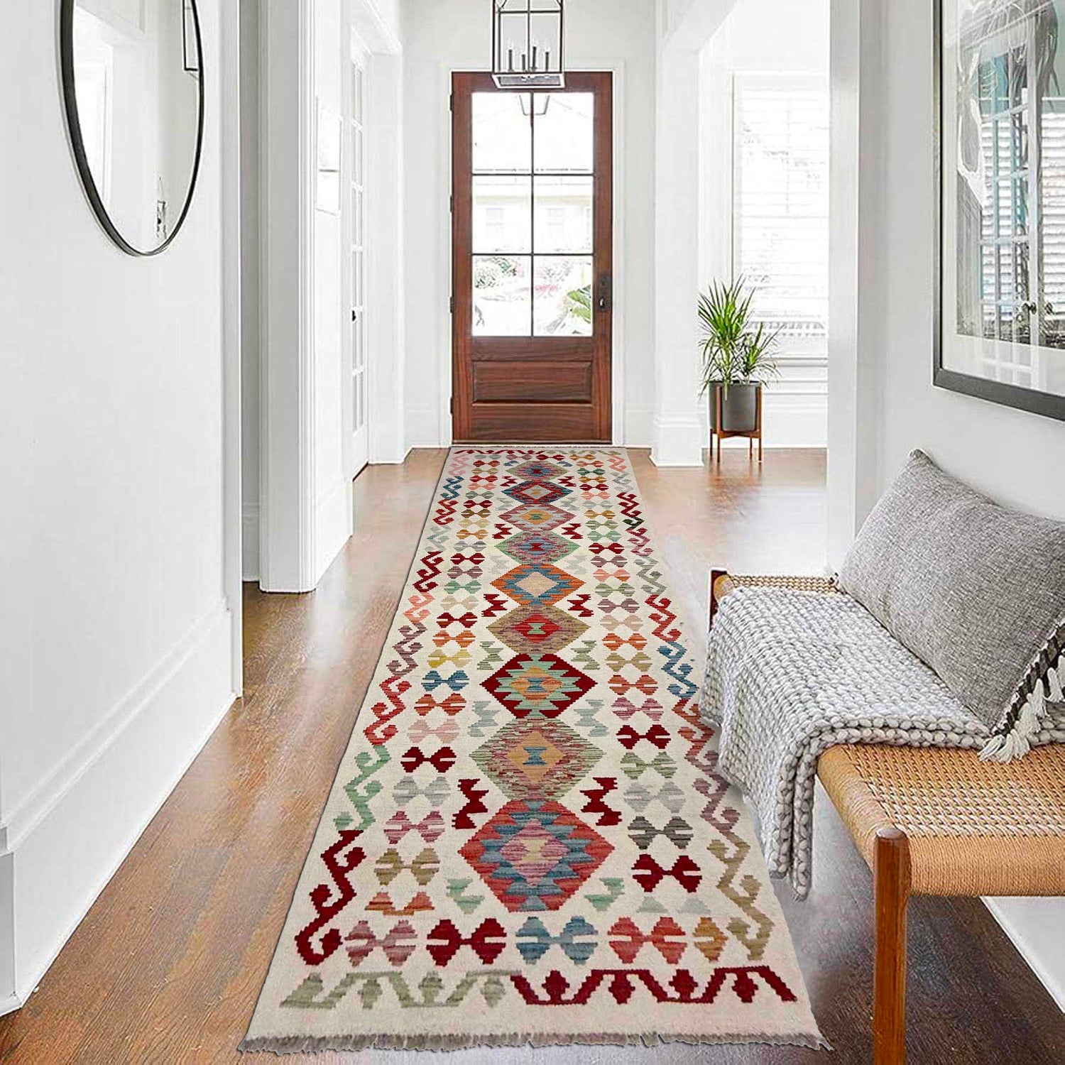 Vegetable Kilim Runner 2' 9" x 9' 7" (ft) - No. R38706