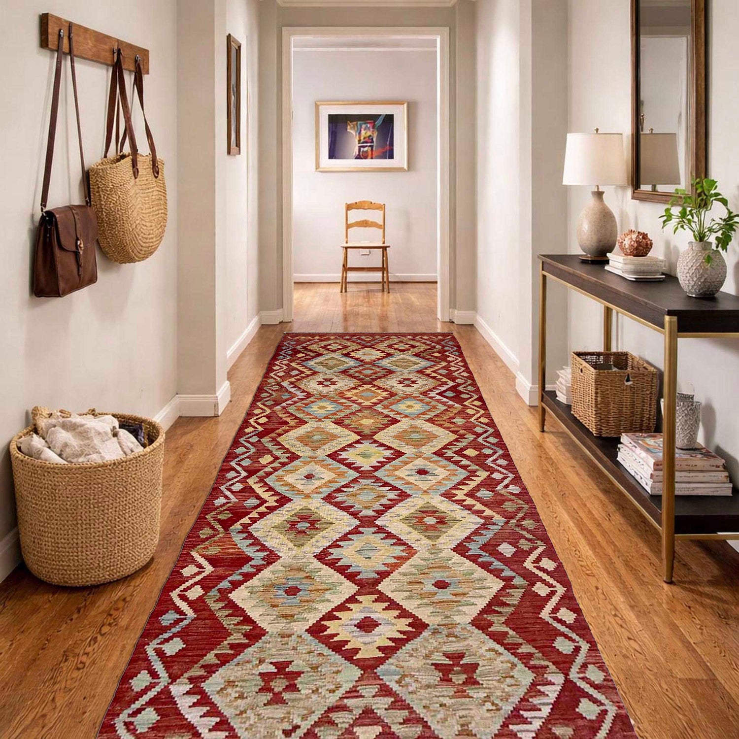Vegetable Kilim Runner 2' 9" x 9' 1" (ft) - No. R38708