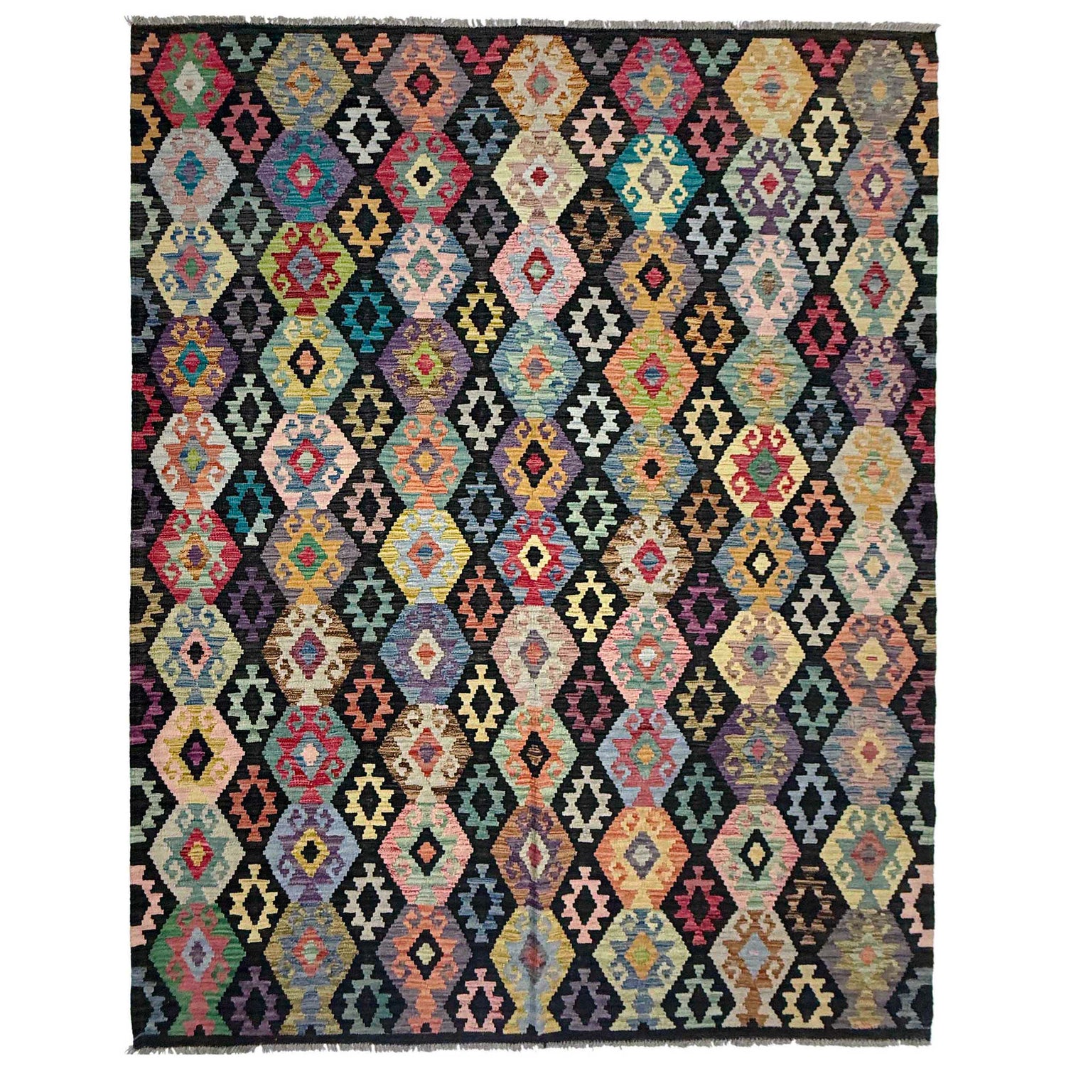 Handmade Vegetable Kilim 6' 7" x 9' 7" (ft) - No. R38710